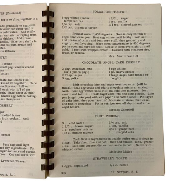 Vintage 1950s Charting Your Course Newport Cook Book Spiral Bound - Picture 9 of 10